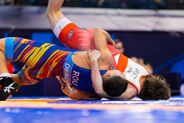 U17, U 17 Wrestling World Championships 71kg GR - Aiden Paul Arnett (USA) df. Albert Gabriel Deacu (ROU) *** U17 Wrestling World Championships, 71 kg Greco-Roman: Aiden Paul Arnett (USA) defeated Albert Gabriel Deacu (ROU)