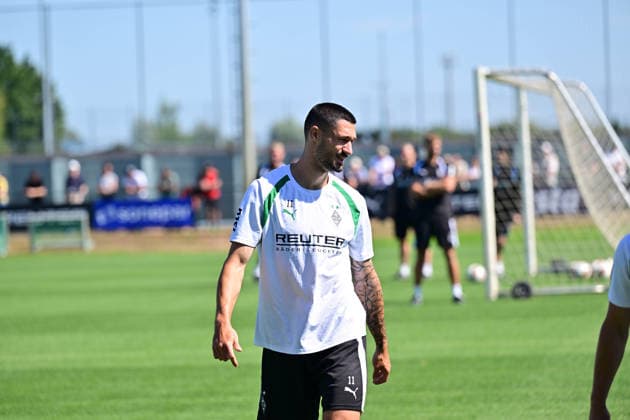 28.07.2026; Moenchengladbach; Fussball, Herren, Saison 2026 2027, Training Borussia Moenchengladbach Tim Kleindienst (Gladbach) DFL regulations prohibit any use of photographs as image sequences and or quasi-video. ista-Borussia-Park NRW Deutschland *** July 28, 2026, Mönchengladbach Soccer, Men s, 2026–2027 Season, Borussia Mönchengladbach Training, Tim Kleindienst, Gladbach. DFL regulations prohibit any use of photographs as image sequences and or quasi-video content at Borussia Park, NRW, Germany