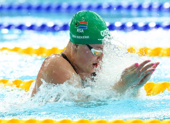 July 27, 2026, Glasgow, Scotland, Great Britain: LARA VAN NIEKERK of South Africa in the Swimming Women s 50m Breaststroke Semi Final of the Commonwealth Games Glasgow 2026 at the Tollcross International Swimming Centre in Glasgow, Scotland. Commowealth Games 2026: Swimming  - ZUMAc179 20260727_zep_c179_529 Copyright: xMickaelxChavetx
