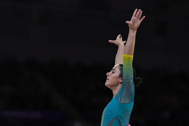 COM26 ARTISTIC GYMNASTICS, Kate McDonald of Australia competes in the Artistic Gymnastics Women™s Balance Bean Final during the Glasgow 2026 Commonwealth Games at the Glasgow International Arena in Glasgow, Scotland, Tuesday, July 28, 2026. ( NO ARCHIVING, EDITORIAL USE ONLY Glasgow Scotland United Kingdom  Copyright: xLUKASxCOCHx 20260728135706397410
