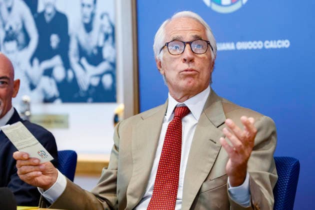 July 28, 2026, Roma, ITALIA: FIGC President Giovanni Malago during a press conference, PK, Pressekonferenz following the FIGC Federal Council meeting in Rome, Italy, 28 July 2026.ANSA FABIO FRUSTACI. ++ Malago Addio Mancini Nel 2023? Importante Si Sia Scusato, Vedrete Domani.. ++  - ZUMAa110 20260728_zaf_a110_006 Copyright: xFabioxFrustacix