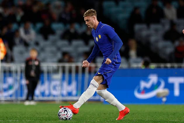 SOCCER CHELSEA WANDERERS, Cole Palmer of Chelsea controls the ball during the Sydney Super Cup match between Chelsea FC and the Western Sydney Wanderers FC at Accor Stadium in Sydney, Tuesday, July 28, 2026. ( NO ARCHIVING, EDITORIAL USE ONLY SYDNEY NEW SOUTH WALES AUSTRALIA  Copyright: xMARKxEVANSx 20260729112720035898