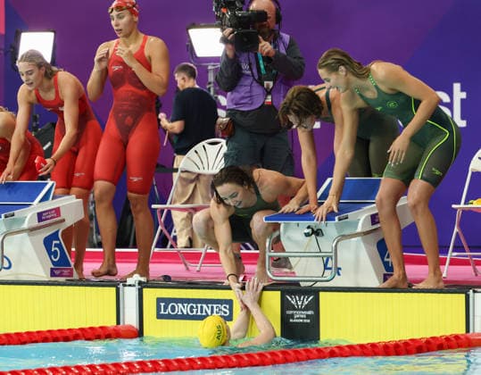 July 27, 2026, Glasgow, Scotland, Great Britain: MOLLIE O CALLAGHAN and Team AUSTRALIA win the Swimming Women s 4x200m Freestyle Relay Final of the Commonwealth Games Glasgow 2026 at the Tollcross International Swimming Centre in Glasgow, Scotland. Glasgow Great Britain - ZUMAc179 20260727_zep_c179_559 Copyright: xMickaelxChavetx