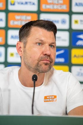 SOCCER - UEFA ECL, Rapid vs Santa Coloma VIENNA,AUSTRIA,28.JUL.26 - SOCCER - UEFA Conference League, qualification, SK Rapid Wien vs FC Santa Coloma, preview, press conference, PK, Pressekonferenz Rapid. Image shows sporting director Markus Katzer (Rapid).  GEPAxpictures xGabrielxLopez
