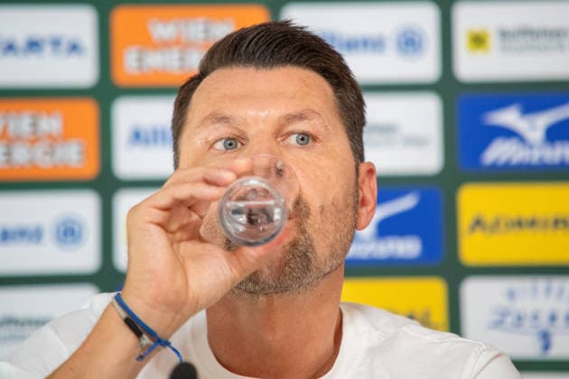 SOCCER - UEFA ECL, Rapid vs Santa Coloma VIENNA,AUSTRIA,28.JUL.26 - SOCCER - UEFA Conference League, qualification, SK Rapid Wien vs FC Santa Coloma, preview, press conference, PK, Pressekonferenz Rapid. Image shows sporting director Markus Katzer (Rapid).  GEPAxpictures xGabrielxLopez