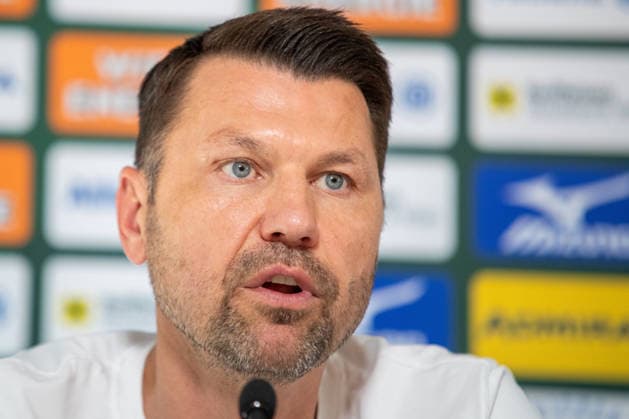 SOCCER - UEFA ECL, Rapid vs Santa Coloma VIENNA,AUSTRIA,28.JUL.26 - SOCCER - UEFA Conference League, qualification, SK Rapid Wien vs FC Santa Coloma, preview, press conference, PK, Pressekonferenz Rapid. Image shows sporting director Markus Katzer (Rapid).  GEPAxpictures xGabrielxLopez