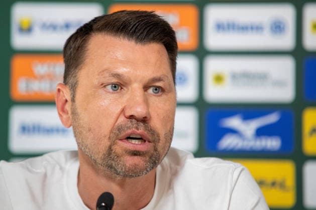 SOCCER - UEFA ECL, Rapid vs Santa Coloma VIENNA,AUSTRIA,28.JUL.26 - SOCCER - UEFA Conference League, qualification, SK Rapid Wien vs FC Santa Coloma, preview, press conference, PK, Pressekonferenz Rapid. Image shows sporting director Markus Katzer (Rapid).  GEPAxpictures xGabrielxLopez