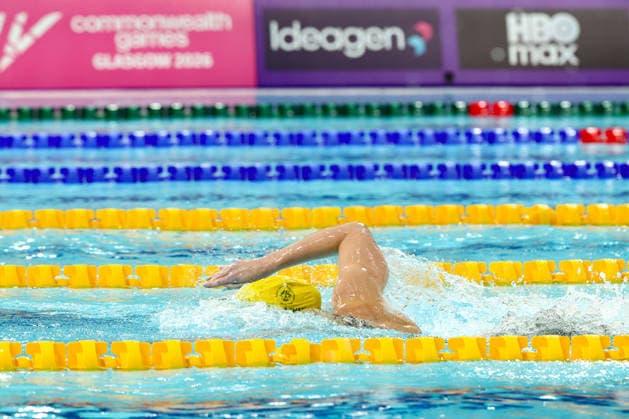 July 27, 2026, Glasgow, Scotland, Great Britain: MOLLIE O CALLAGHAN of Australia takes the last relay in the Swimming Women s 4x200m Freestyle Relay Final of the Commonwealth Games Glasgow 2026 at the Tollcross International Swimming Centre in Glasgow, Scotland. Glasgow Great Britain - ZUMAc179 20260727_zep_c179_564 Copyright: xMickaelxChavetx