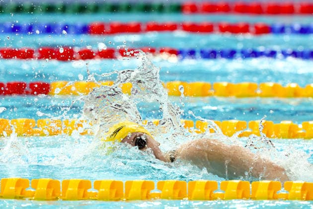 July 27, 2026, Glasgow, Scotland, Great Britain: MOLLIE O CALLAGHAN of Australia takes the last relay in the Swimming Women s 4x200m Freestyle Relay Final of the Commonwealth Games Glasgow 2026 at the Tollcross International Swimming Centre in Glasgow, Scotland. Commowealth Games 2026: Swimming  - ZUMAc179 20260727_zep_c179_562 Copyright: xMickaelxChavetx