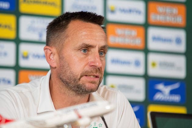 SOCCER - UEFA ECL, Rapid vs Santa Coloma VIENNA,AUSTRIA,28.JUL.26 - SOCCER - UEFA Conference League, qualification, SK Rapid Wien vs FC Santa Coloma, preview, press conference, PK, Pressekonferenz Rapid. Image shows CEO Steffen Hofmann (Rapid).  GEPAxpictures xGabrielxLopez
