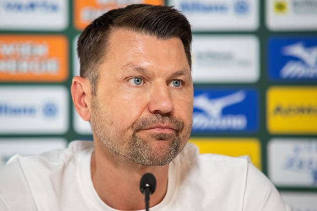 SOCCER - UEFA ECL, Rapid vs Santa Coloma VIENNA,AUSTRIA,28.JUL.26 - SOCCER - UEFA Conference League, qualification, SK Rapid Wien vs FC Santa Coloma, preview, press conference, PK, Pressekonferenz Rapid. Image shows sporting director Markus Katzer (Rapid).  GEPAxpictures xGabrielxLopez