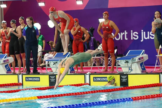 July 27, 2026, Glasgow, Scotland, Great Britain: MOLLIE O CALLAGHAN of Australia takes the last relay in the Swimming Women s 4x200m Freestyle Relay Final of the Commonwealth Games Glasgow 2026 at the Tollcross International Swimming Centre in Glasgow, Scotland. Commowealth Games 2026: Swimming  - ZUMAc179 20260727_zep_c179_569 Copyright: xMickaelxChavetx