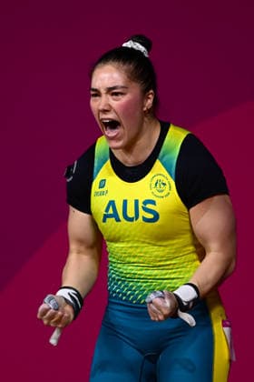 COM26 WEIGHTLIFTING, Kiana Rose Elliott of Australia competes in the Women™s 63kg Weightlifting during the Glasgow 2026 Commonwealth Games at the SEC Armadillo in Glasgow, Scotland, Thursday, July 23, 2026. ( NO ARCHIVING, EDITORIAL USE ONLY Glasgow Scotland United Kingdom  Copyright: xDEANxLEWINSx 20260729122140261344