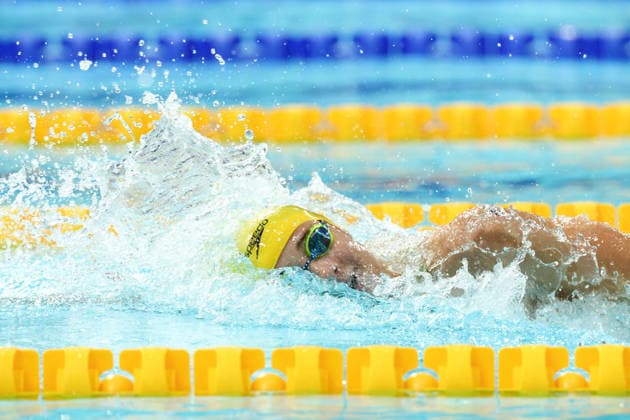 July 27, 2026, Glasgow, Scotland, Great Britain: HANNAH CASEY of Team Australia in the Swimming Women s 4x200m Freestyle Relay Final of the Commonwealth Games Glasgow 2026 at the Tollcross International Swimming Centre in Glasgow, Scotland. Commowealth Games 2026: Swimming  - ZUMAc179 20260727_zep_c179_584 Copyright: xMickaelxChavetx