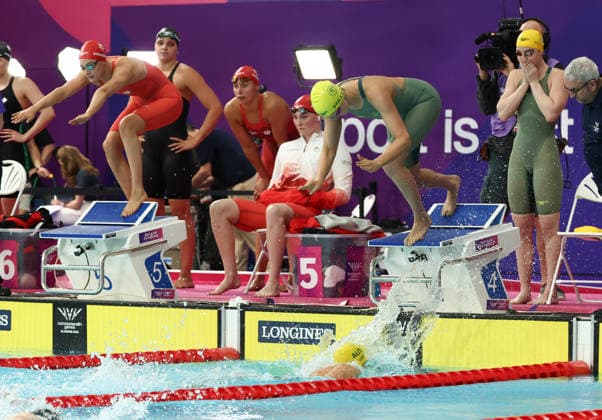 July 27, 2026, Glasgow, Scotland, Great Britain: INEZ MILLER of Team Australia in the Swimming Women s 4x200m Freestyle Relay Final of the Commonwealth Games Glasgow 2026 at the Tollcross International Swimming Centre in Glasgow, Scotland. Glasgow Great Britain - ZUMAc179 20260727_zep_c179_579 Copyright: xMickaelxChavetx