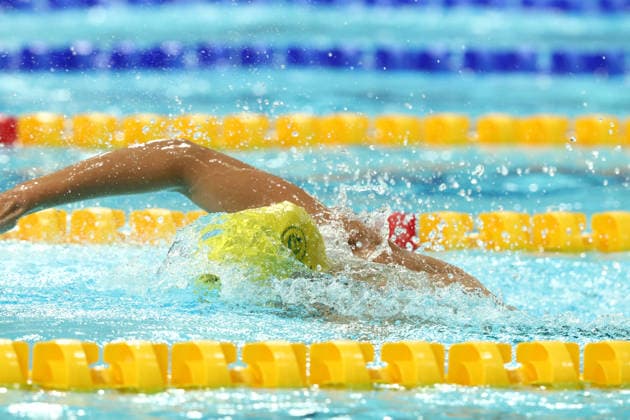 July 27, 2026, Glasgow, Scotland, Great Britain: HANNAH CASEY of Team Australia in the Swimming Women s 4x200m Freestyle Relay Final of the Commonwealth Games Glasgow 2026 at the Tollcross International Swimming Centre in Glasgow, Scotland. Commowealth Games 2026: Swimming  - ZUMAc179 20260727_zep_c179_585 Copyright: xMickaelxChavetx