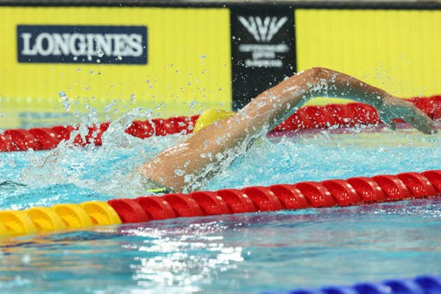 July 27, 2026, Glasgow, Scotland, Great Britain: HANNAH CASEY of Team Australia in the Swimming Women s 4x200m Freestyle Relay Final of the Commonwealth Games Glasgow 2026 at the Tollcross International Swimming Centre in Glasgow, Scotland. Commowealth Games 2026: Swimming  - ZUMAc179 20260727_zep_c179_586 Copyright: xMickaelxChavetx