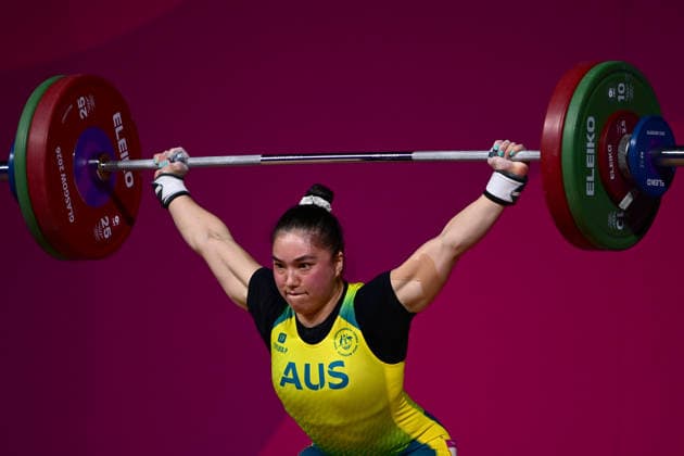 COM26 WEIGHTLIFTING, Kiana Rose Elliott of Australia competes in the Women™s 63kg Weightlifting during the Glasgow 2026 Commonwealth Games at the SEC Armadillo in Glasgow, Scotland, Thursday, July 28, 2026. ( NO ARCHIVING, EDITORIAL USE ONLY Glasgow Scotland United Kingdom  Copyright: xDEANxLEWINSx 20260729157075636035