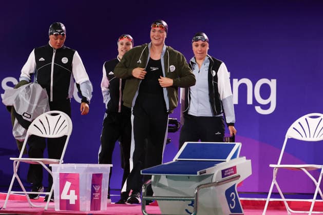 July 27, 2026, Glasgow, Scotland, Great Britain: ERIKA FAIRWEATHER, CAITLIN DEANS, EVE THOMAS and MILANA TAPPER of Team New Zealand in the Swimming Women s 4x200m Freestyle Relay Final of the Commonwealth Games Glasgow 2026 at the Tollcross International Swimming Centre in Glasgow, Scotland. Commowealth Games 2026: Swimming  - ZUMAc179 20260727_zep_c179_602 Copyright: xMickaelxChavetx