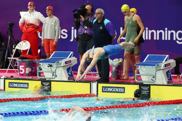 July 27, 2026, Glasgow, Scotland, Great Britain: CAITLIN DEANS of Team New Zealand in the Swimming Women s 4x200m Freestyle Relay Final of the Commonwealth Games Glasgow 2026 at the Tollcross International Swimming Centre in Glasgow, Scotland. Glasgow Great Britain - ZUMAc179 20260727_zep_c179_590 Copyright: xMickaelxChavetx