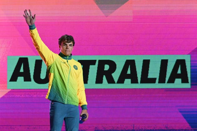COM26 ARTISTIC GYMNASTICS, Jesse Moore of Australia arrives to compete in the Artistic Gymnastics Men™s Parallel Bars Final during the Glasgow 2026 Commonwealth Games at the Glasgow International Arena in Glasgow, Scotland, Tuesday, July 28, 2026. ( NO ARCHIVING, EDITORIAL USE ONLY Glasgow Scotland United Kingdom  Copyright: xLUKASxCOCHx 20260729119005999995