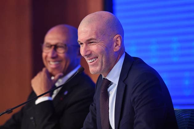 First press press conference, PK, Pressekonferenz of Zinedine Zidane as the new head coach of the french national team, Nationalteam Premiere conference de presse du President FFF Philippe Diallo et du nouveau entraineur Zinedine Zidane - First press press conference of Zinedine Zidane as the new head coach of the french National team in Paris, France on July 28, 2026.  Copyright: xRichardxBoylex
