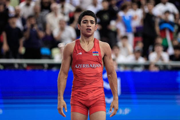 U17, U 17 Wrestling World Championships 51kg GR - Abdurrahman Huseynli (AZE) *** U17 Wrestling World Championships, 51 kg Greco-Roman: Abdurrahman Huseynli (AZE) Copyright: xKostadinxAndonovx UWW-U17-WC-BAKU-2026