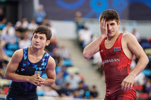 U17, U 17 Wrestling World Championships 60kg GR - Elmir Charkazov (AZE) df. Nurali Askar (KAZ) *** U17 Wrestling World Championships, 60 kg Greco-Roman: Elmir Charkazov (AZE) def. Nurali Askar (KAZ) Copyright: xKostadinxAndonovx UWW-U17-WC-BAKU-2026
