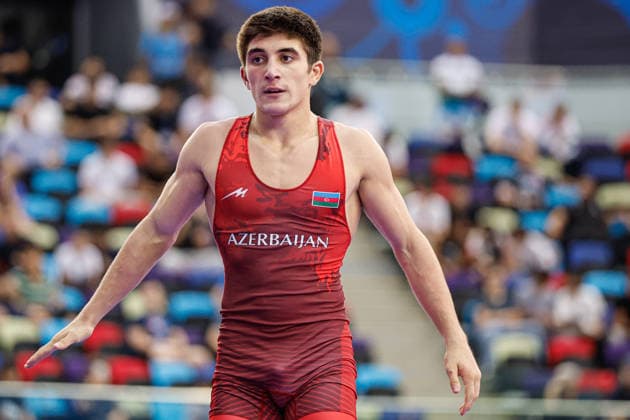 U17, U 17 Wrestling World Championships 60kg GR - Elmir Charkazov (AZE) *** U17 Wrestling World Championships, 60 kg Greco-Roman: Elmir Charkazov (AZE) Copyright: xKostadinxAndonovx UWW-U17-WC-BAKU-2026