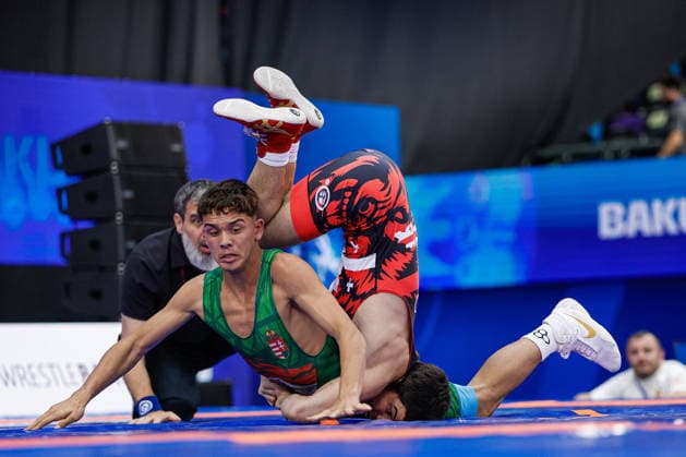 U17, U 17 Wrestling World Championships 60kg GR - Giorgi Chachua (GEO) df. Milan Budai (HUN) *** U17 Wrestling World Championships, 60 kg Greco-Roman: Giorgi Chachua (GEO) def. Milan Budai (HUN) Copyright: xKostadinxAndonovx UWW-U17-WC-BAKU-2026