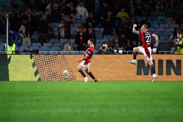 RECORD DATE NOT STATED 28th July 2026, Accor Stadium, Sydney, New South Wales, Australia; Friendly Football, Chelsea versus Western Sydney Wanderers; Dylan Scicluna of Western Sydney Wanderers celebrates scoring a goal in the 61st minute KevinxManning