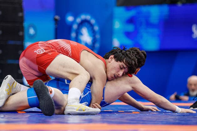 U17, U 17 Wrestling World Championships 71kg GR - Muhammet Resit Yuruk (TUR) df. Yehonatan Nemsadze (ISR) *** U17 Wrestling World Championships, 71 kg Greco-Roman: Muhammet Resit Yuruk (TUR) defeated Yehonatan Nemsadze (ISR) by fall Copyright: xKostadinxAndonovx UWW-U17-WC-BAKU-2026