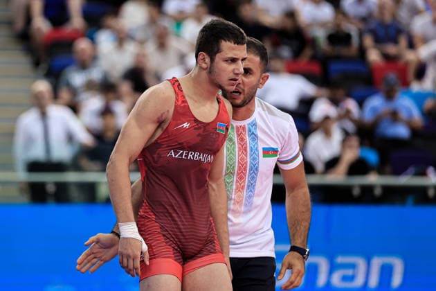 U17, U 17 Wrestling World Championships Coach of Azerbaijan *** Coach of Azerbaijan at the U17 Wrestling World Championships Copyright: xKostadinxAndonovx UWW-U17-WC-BAKU-2026