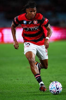 RECORD DATE NOT STATED 28th July 2026, Accor Stadium, Sydney, New South Wales, Australia; Friendly Football, Chelsea versus Western Sydney Wanderers; Panashe Madahna of Western Sydney Wanderers runs with the ball KevinxManning