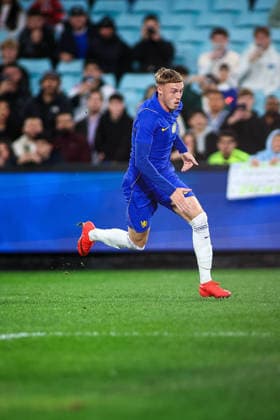 RECORD DATE NOT STATED 28th July 2026, Accor Stadium, Sydney, New South Wales, Australia; Friendly Football, Chelsea versus Western Sydney Wanderers; Cole Palmer of Chelsea FC chases the ball KevinxManning