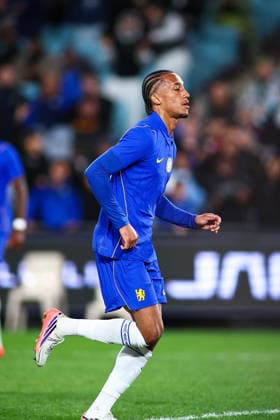 RECORD DATE NOT STATED 28th July 2026, Accor Stadium, Sydney, New South Wales, Australia; Friendly Football, Chelsea versus Western Sydney Wanderers; Joao Pedro of Chelsea FC runs to celebrate after scoring his first goal in the 80th minute KevinxManning