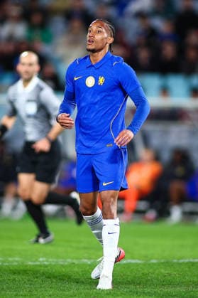 RECORD DATE NOT STATED 28th July 2026, Accor Stadium, Sydney, New South Wales, Australia; Friendly Football, Chelsea versus Western Sydney Wanderers; Joao Pedro of Chelsea FC looks to receive a pass KevinxManning