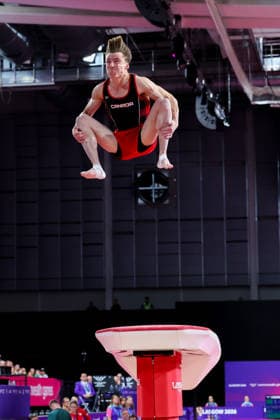 RECORD DATE NOT STATED 28th July 2026; Glasgow, Scotland; 2026 Commonwealth Games, Day Six; Mens Apparatus Final Vault - Felix Dolci (CAN) RogerxEvans