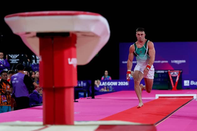 RECORD DATE NOT STATED 28th July 2026; Glasgow, Scotland; 2026 Commonwealth Games, Day Six; Mens Apparatus Final Vault - Ewan McAteer (NIR) RogerxEvans