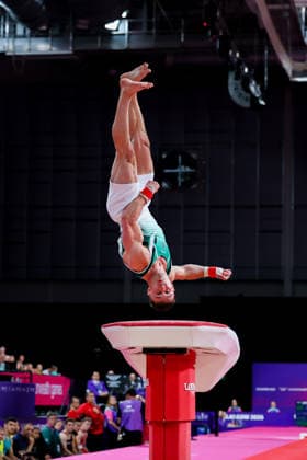RECORD DATE NOT STATED 28th July 2026; Glasgow, Scotland; 2026 Commonwealth Games, Day Six; Mens Apparatus Final Vault - Ewan McAteer (NIR) RogerxEvans