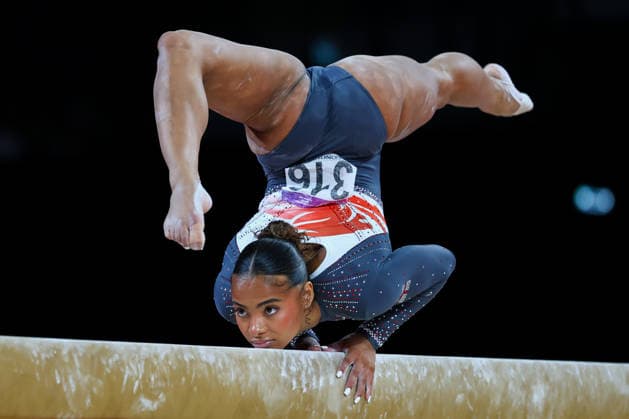 RECORD DATE NOT STATED 28th July 2026; Glasgow, Scotland; 2026 Commonwealth Games, Day Six; Womens Apparatus Final Beam - Alia Leat (ENG) RogerxEvans