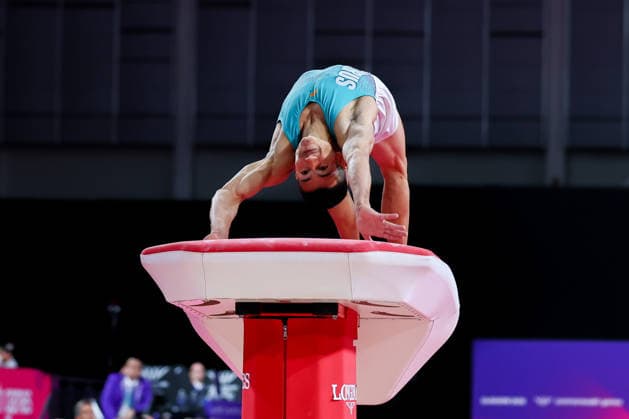 RECORD DATE NOT STATED 28th July 2026; Glasgow, Scotland; 2026 Commonwealth Games, Day Six; Mens Apparatus Final Vault - Kyriakos Markidis (CYP) RogerxEvans