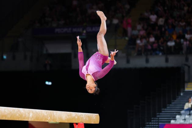 RECORD DATE NOT STATED 28th July 2026; Glasgow, Scotland; 2026 Commonwealth Games, Day Six; Womens Apparatus Final Beam - Lia-Monica Fontaine (CAN) RogerxEvans