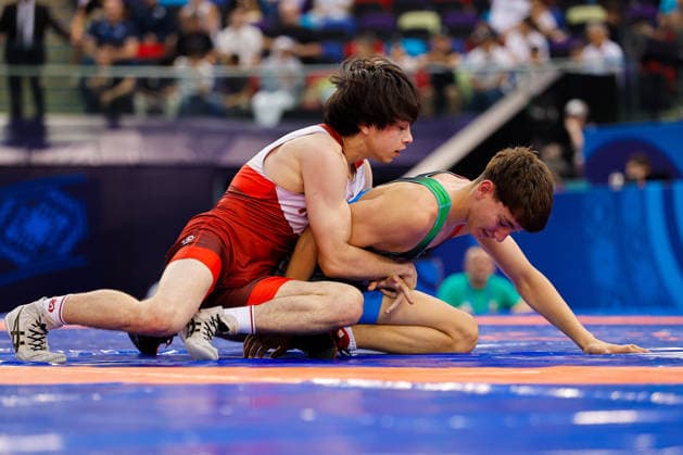 U17, U 17 Wrestling World Championships 55kg GR - Edem Paiziev (RUS) df. Danimir Yordanov Yordanov (BUL) *** U17 Wrestling World Championships, 55 kg Greco-Roman: Edem Paiziev (RUS) defeated Danimir Yordanov (BUL) Copyright: xKostadinxAndonovx UWW-U17-WC-BAKU-2026