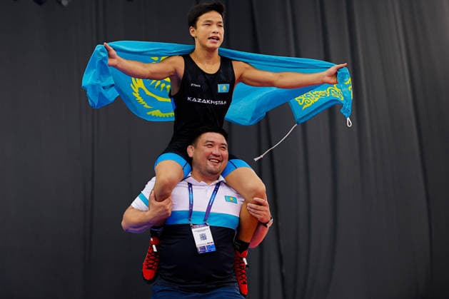 U17, U 17 Wrestling World Championships 55kg GR - Diyar Amanali (KAZ) *** U17 Wrestling World Championships, 55 kg Greco-Roman: Diyar Amanali (KAZ) Copyright: xKostadinxAndonovx UWW-U17-WC-BAKU-2026