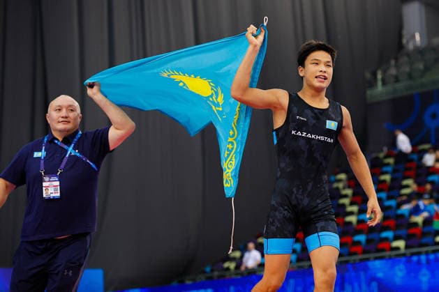 U17, U 17 Wrestling World Championships 55kg GR - Diyar Amanali (KAZ) *** U17 Wrestling World Championships, 55 kg Greco-Roman: Diyar Amanali (KAZ) Copyright: xKostadinxAndonovx UWW-U17-WC-BAKU-2026