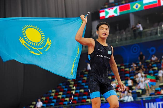 U17, U 17 Wrestling World Championships 55kg GR - Diyar Amanali (KAZ) *** U17 Wrestling World Championships, 55 kg Greco-Roman: Diyar Amanali (KAZ) Copyright: xKostadinxAndonovx UWW-U17-WC-BAKU-2026