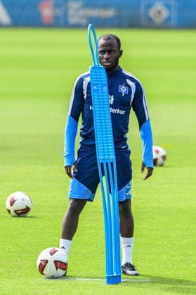Jean-Luc Dompe ( HSV ) Deutschland , Hamburg , Trainingsgelände am Volkspark Fussball , 1. Bundesliga , Training des HSV *** Jean Luc Dompe, HSV Germany, Hamburg, Volkspark Soccer Training Facility, Bundesliga 1, HSV Training