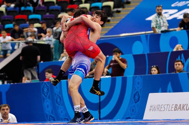 U17, U 17 Wrestling World Championships 65kg GR - Imre Juhasz (HUN) df. Vazgen Mnatsakanyan (ARM) *** U17 Wrestling World Championships, 65 kg Greco-Roman: Imre Juhasz (HUN) def. Vazgen Mnatsakanyan (ARM) Copyright: xKostadinxAndonovx UWW-U17-WC-BAKU-2026