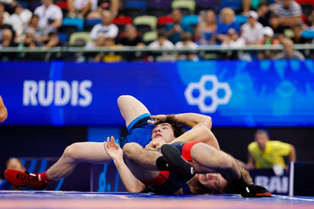 U17, U 17 Wrestling World Championships 65kg GR - Shamil Labazanov (RUS) df. Ibrahim Nasibov (UKR) *** U17 Wrestling World Championships, 65 kg Greco-Roman: Shamil Labazanov (RUS) defeated Ibrahim Nasibov (UKR) Copyright: xKostadinxAndonovx UWW-U17-WC-BAKU-2026